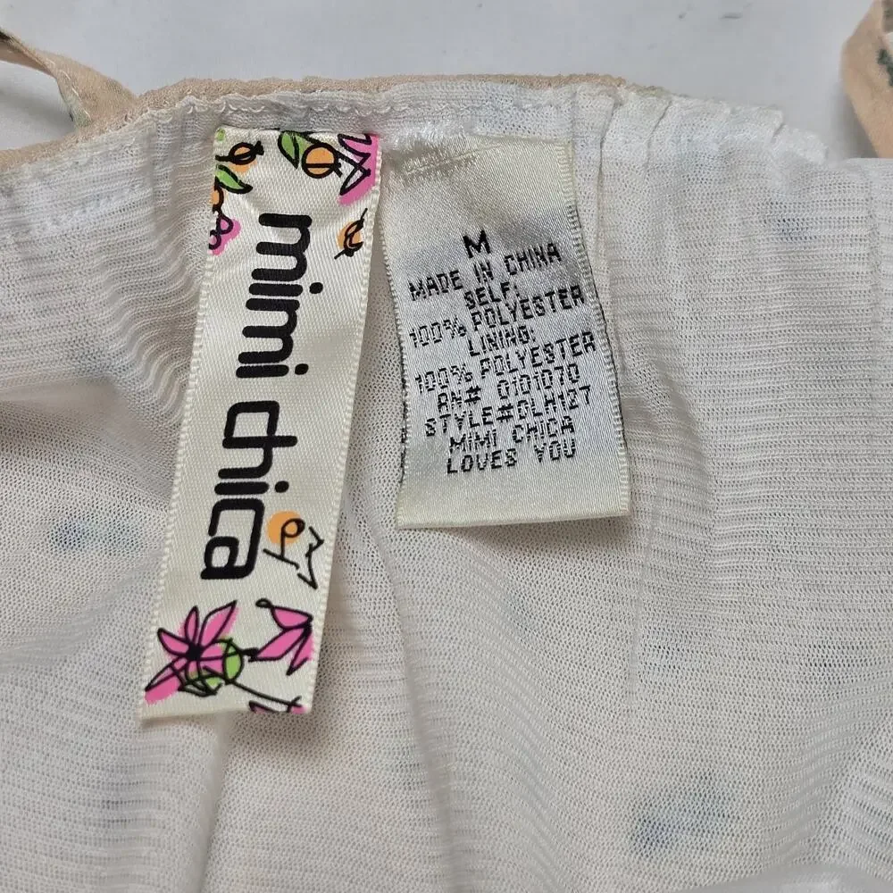 Mimi Chica Sleeveless Sun Dress Size Medium Multicolor Floral